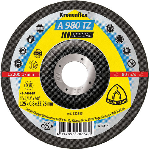 Klingspor A 980 TZ Special Cut Off Discs (030400)